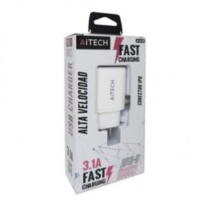 CARGADOR AITECH 3.1A FAST CON CABLE MICRO + 2 PUERTOS USB