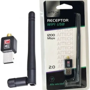 Receptor wifi AITECH c/ cargador USB y Tipo C + transmisor MP3