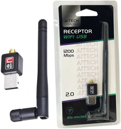 Receptor wifi AITECH c/ cargador USB y Tipo C + transmisor MP3