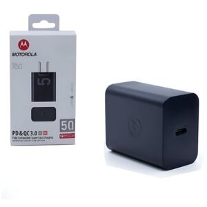Cargador Motorola Entrada USB + C con cable Motorola 50w