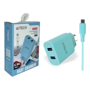Cargador AITECH 5,8A Color Micro USB 2USB