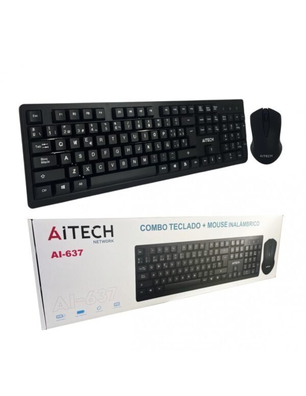 Kit Teclado + Mouse inalámbrico AL-637