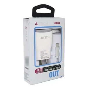 Cargador AITECH 2,0A Caja con Cable Tipo C