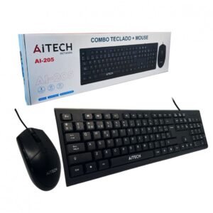 KIT TECLADO + MOUSE CON CABLE AL-205