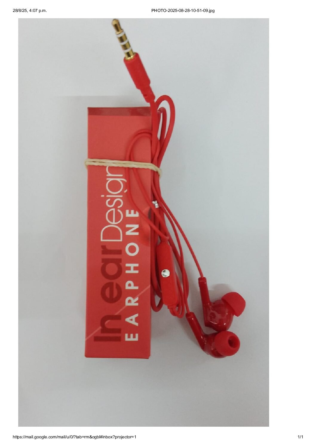 Auricular In Ear EV8005 3.5mm – 1.20 mts
