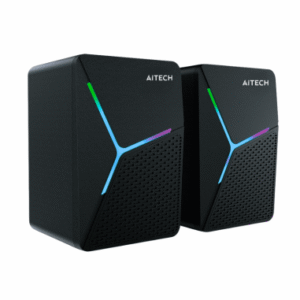 PARLANTE PARA PC AITECH AI-355 CON LUZ RGB 3X2W NEGRO