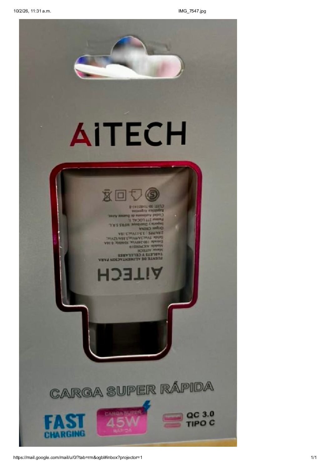 CABEZAL AITECH C 45W