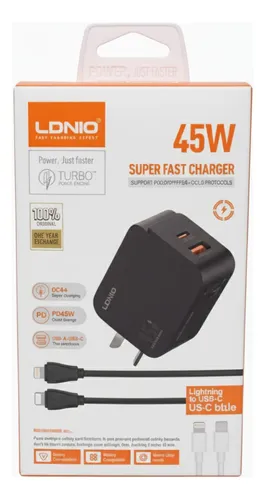 CARGADOR LDNIO A+C 45W + CABLE C