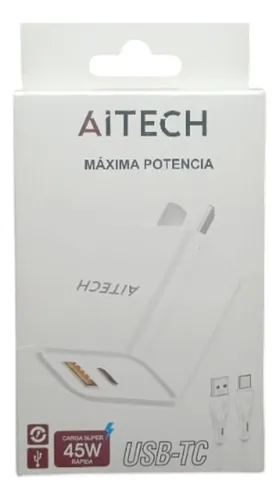 CARGADOR AITECH A+C 45W + CABLE USB